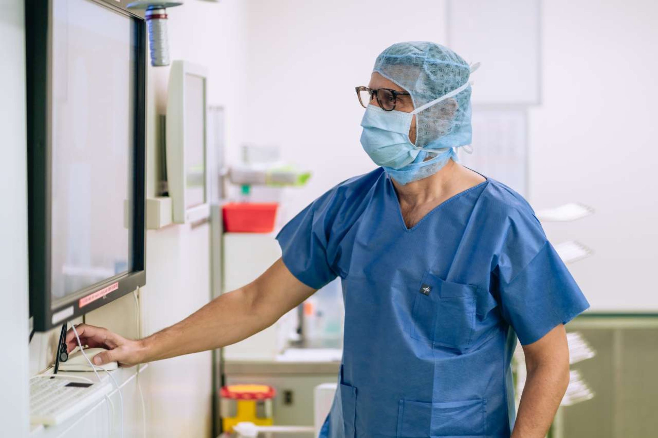 Doctor in front of whiteboard