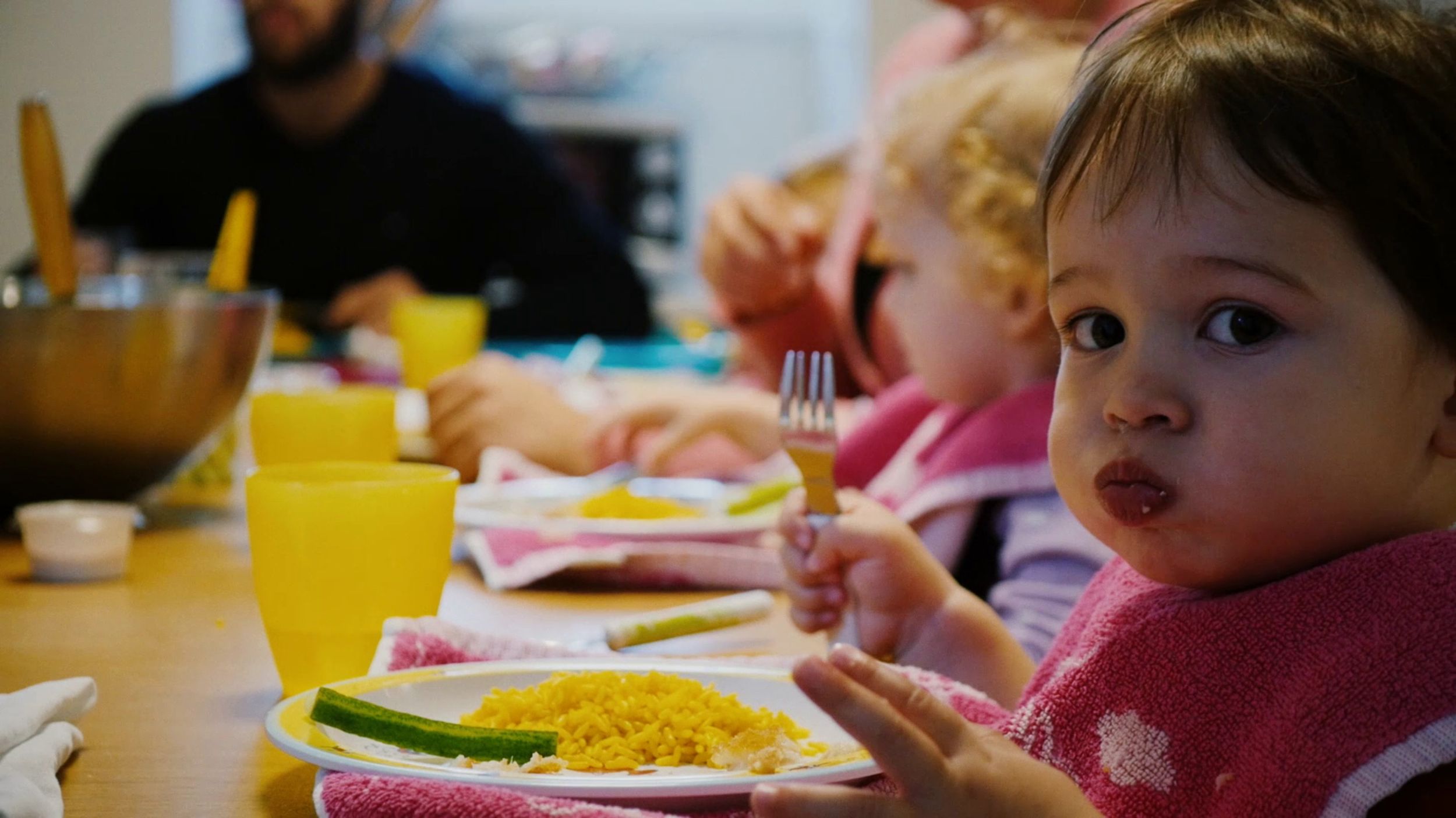 Children at the dining table