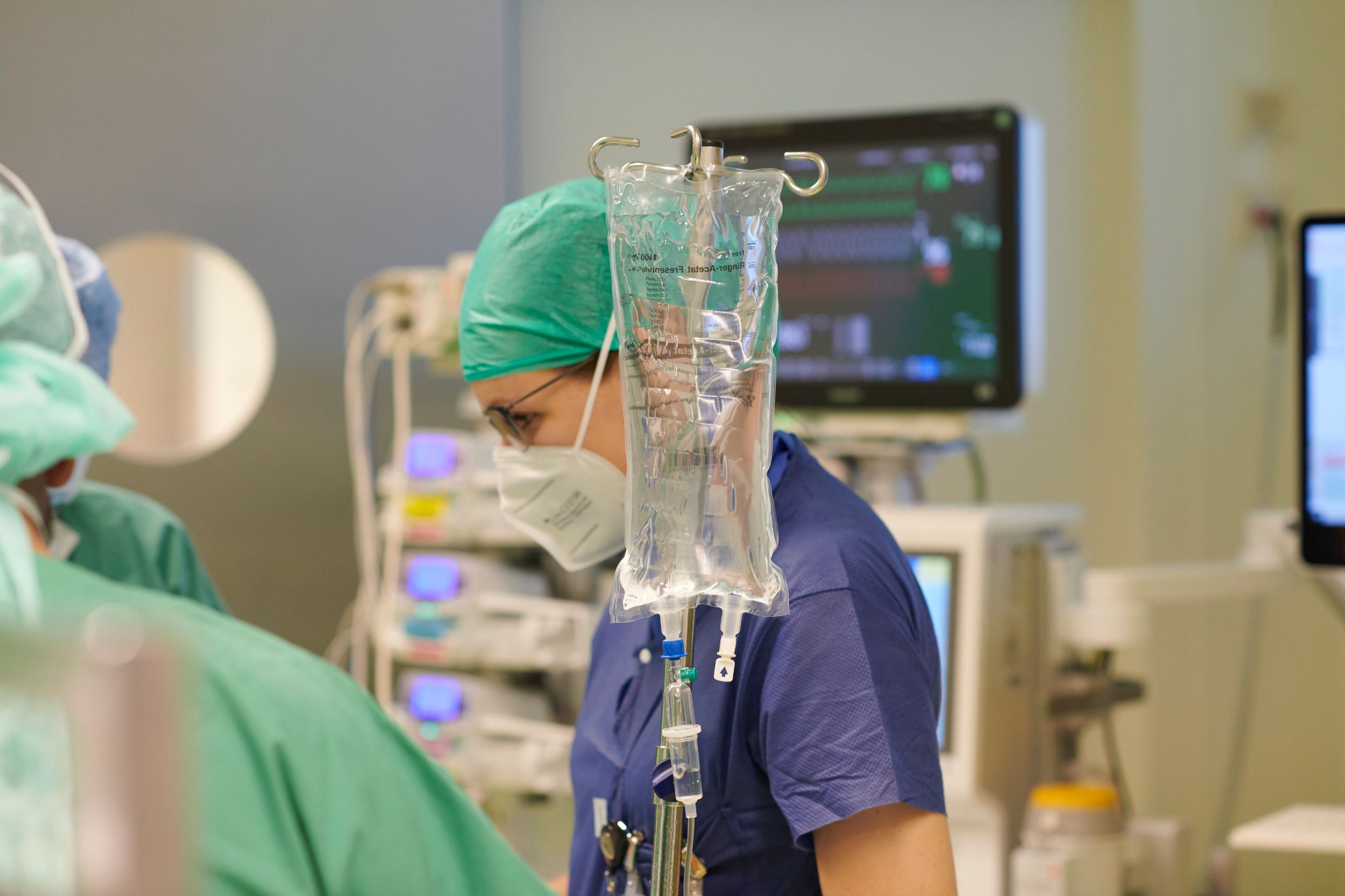 Aufnahme aus OP von Infusionsständer
