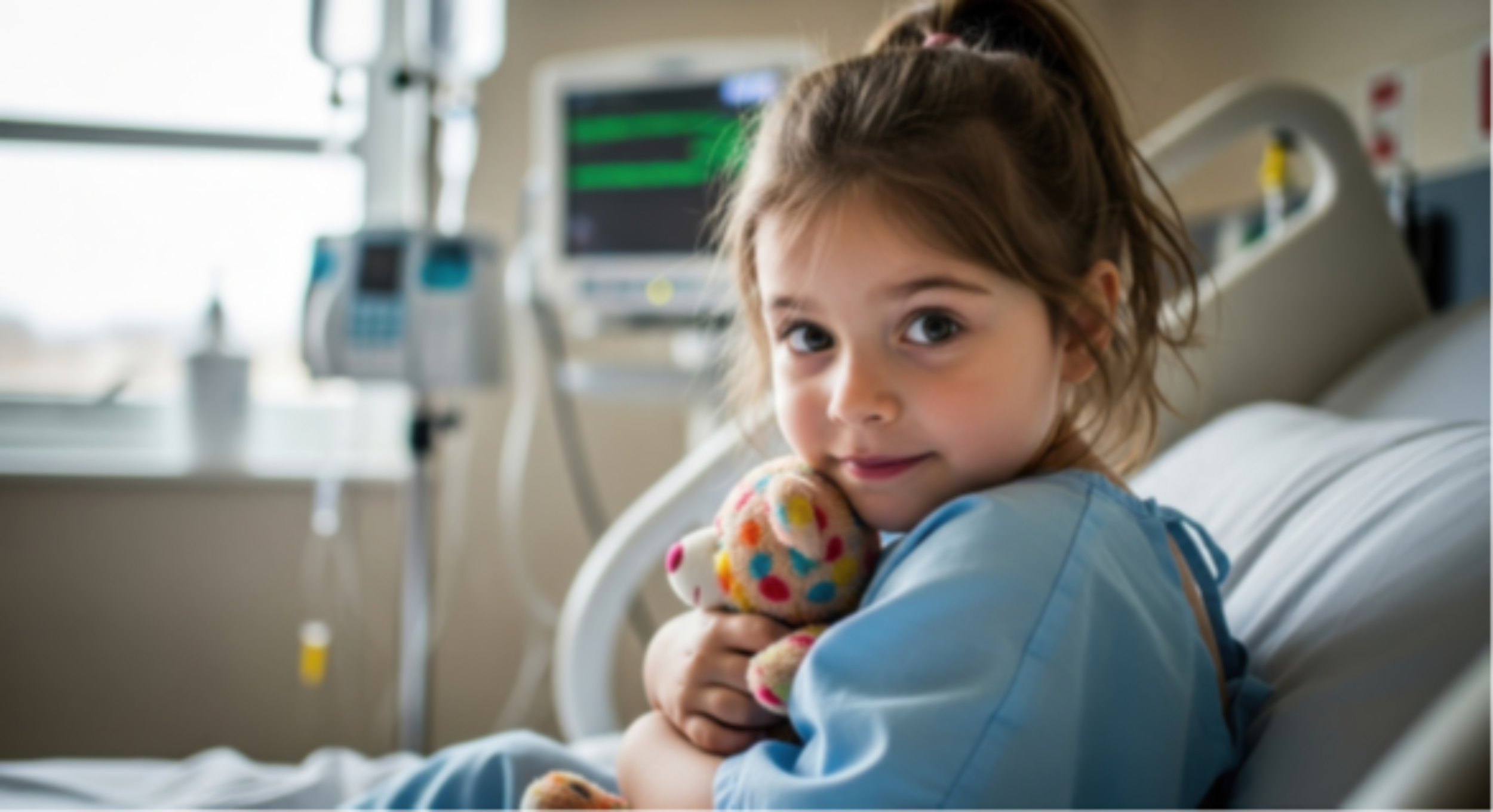 Kind im Spitalbett