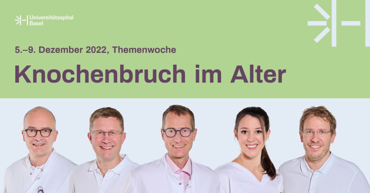 Bild zur Themenwoche: Knochenbruch im Alter mit fünf Personen