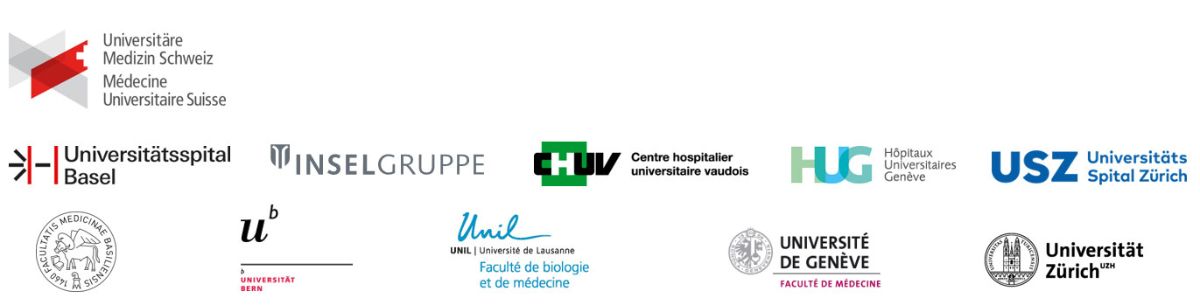 Banner mit den Medienkonferenzteilnehmern
