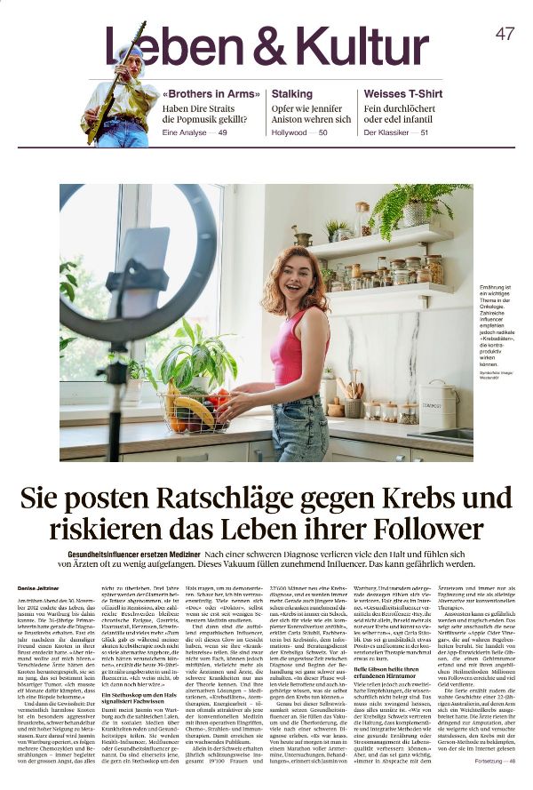 Interview mit Dr. Isabell Ge in der Basler Zeitung: Wie Gesundheitsinfluencer die Medizin beeinflussen