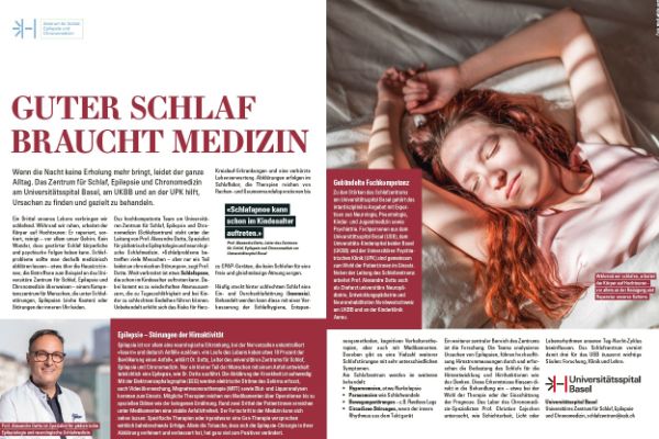 Wenn die Nacht keine Erholung mehr bringt, leidet der ganze Alltag. Das Zentrum für Schlaf, Epilepsie und Chronomedizin am Universitätsspital Basel, am UKBB und an der UPK hilft, Ursachen zu finden und gezielt zu behandeln.