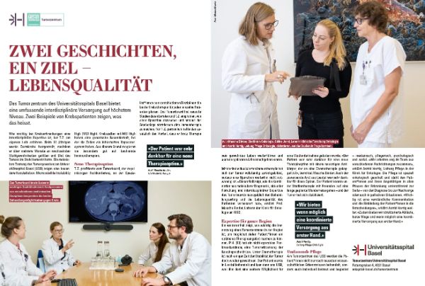 Das Tumorzentrum des Universitätsspitals Basel bietet eine umfassende interdisziplinäre Versorgung auf höchstem Niveau. Zwei Beispiele von Krebspatienten zeigen, was das heisst.